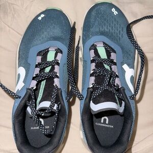 On Cloudmonster Blue Running Shoes